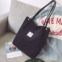 Load image into Gallery viewer, Corduroy Shoulder Reusable Shopping Tote Bags - Tyche Ace
