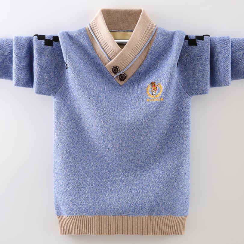 Winter Knitted Long Sleeve Warm Pullovers For Boys