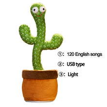 Load image into Gallery viewer, Kids USB Charged Educational Talking Cactus Toy freeshipping - Tyche Ace
