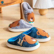 Load image into Gallery viewer, Unisex Cartoon Design Warm Indoor Kids Slippers
