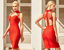 Load image into Gallery viewer, Women Bandage Backless Hollow Out  Bodycon Dress
