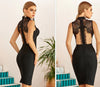 Women Bandage Backless Hollow Out  Bodycon Dress