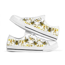 Load image into Gallery viewer, Women Bee Pattern Low Top Casual  Canvas Sneakers - Tyche Ace
