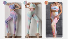 Load image into Gallery viewer, Women Tie And Dye Bra High Waist Leggings Sportswear Set - Tyche Ace
