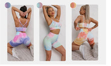 Load image into Gallery viewer, Women Tie And Dye Bra High Waist Leggings Sportswear Set - Tyche Ace
