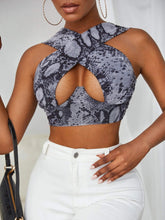 Load image into Gallery viewer, Cross Wrap Sleeveless Cut-Out Front Crop Top freeshipping - Tyche Ace
