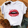 Awesome Red Lips Print Women Casual T Shirts freeshipping - Tyche Ace