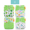 Baby 4pcs/set Washable Eco-Friendly Cloth Reusable Adjustable Nappies freeshipping - Tyche Ace
