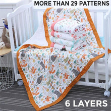 Load image into Gallery viewer, Baby 6 Layers Muslin Cotton Swaddle Breathable Blankets freeshipping - Tyche Ace
