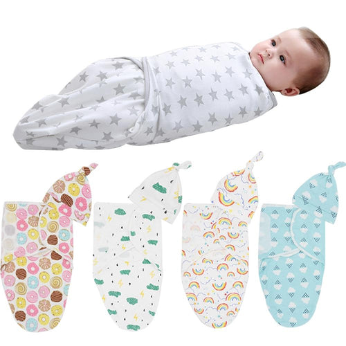 Baby Cotton Cocoon Swaddle Blanket +Cap Sleeping Sack Bedding freeshipping - Tyche Ace