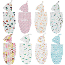 Load image into Gallery viewer, Baby Cotton Cocoon Swaddle Blanket +Cap Sleeping Sack Bedding freeshipping - Tyche Ace

