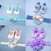 Baby Cute Bowknot Socks Booties+ Hair Band Set freeshipping - Tyche Ace