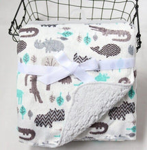 Load image into Gallery viewer, Baby Double Layer Coral Fleece Swaddle Envelope Stroller Wrap Blankets freeshipping - Tyche Ace
