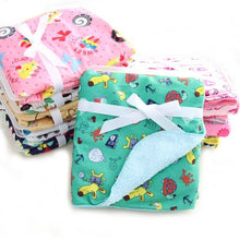 Load image into Gallery viewer, Baby Double Layer Coral Fleece Swaddle Envelope Stroller Wrap Blankets freeshipping - Tyche Ace

