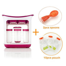 Load image into Gallery viewer, Baby Feeding Squeeze Fruit Juice Station Pouches Container Storage Kit freeshipping - Tyche Ace
