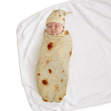 Load image into Gallery viewer, Baby Novelty Flour Burrito Tortilla  Envelope Sleeping Swaddle Wrap Hat Set freeshipping - Tyche Ace
