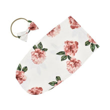 Load image into Gallery viewer, Baby Printed Photography Prop Blankets Printed Swaddle Muslin Wrap +Headband 2PCS freeshipping - Tyche Ace
