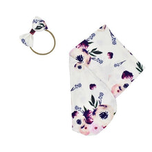 Load image into Gallery viewer, Baby Printed Photography Prop Blankets Printed Swaddle Muslin Wrap +Headband 2PCS freeshipping - Tyche Ace
