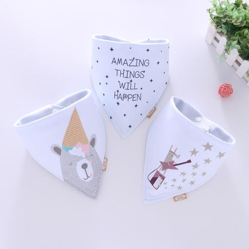 Baby Soft Cotton Cartoon Feeding Burp Saliva Towel  Bibs Cloths freeshipping - Tyche Ace