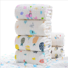 Load image into Gallery viewer, Baby Super Soft Cotton 6 Layer Blister Fabric Multi Design Muslin Swaddle Wrap Blankets freeshipping - Tyche Ace
