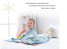 Load image into Gallery viewer, Baby Super Soft Cotton 6 Layer Blister Fabric Multi Design Muslin Swaddle Wrap Blankets freeshipping - Tyche Ace
