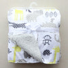 Baby Thick Double Layer Cartoon Polar Fleece Swaddle Stroller Wrap Blankets freeshipping - Tyche Ace