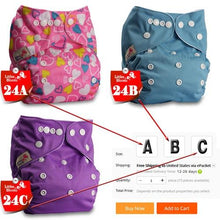 Load image into Gallery viewer, Baby Washable Reusable Cloth Pocket Nappy Diapers freeshipping - Tyche Ace
