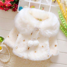 Load image into Gallery viewer, Baby Winter Warm Fleece Synthetic Fur Cloak Jacket freeshipping - Tyche Ace
