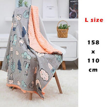 Load image into Gallery viewer, Baby/Kids Cartoon  Bamboo Cotton Embossed Bubble Flannel Swaddle Wrap Blanket freeshipping - Tyche Ace
