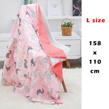 Load image into Gallery viewer, Baby/Kids Cartoon  Bamboo Cotton Embossed Bubble Flannel Swaddle Wrap Blanket freeshipping - Tyche Ace
