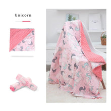Load image into Gallery viewer, Baby/Kids Cartoon  Bamboo Cotton Embossed Bubble Flannel Swaddle Wrap Blanket freeshipping - Tyche Ace
