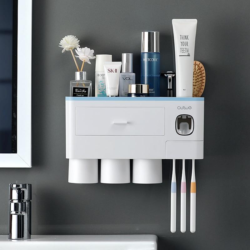 Bathroom Accessories Toothbrush Holder Automatic Toothpaste Dispenser Sets freeshipping - Tyche Ace