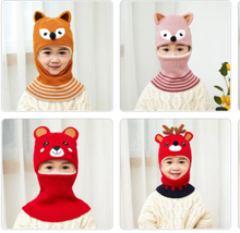 Load image into Gallery viewer, Animal Cartoon Windproof Winter Beanie Hats For Kids
