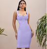 Stylish Sleeveless Strap Design Bandage Bodycon Dress For Women