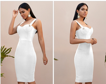 Load image into Gallery viewer, Stylish Sleeveless Strap Design Bandage Bodycon Dress For Women
