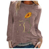 Cat Sunflower Women Long Sleeve T shirt freeshipping - Tyche Ace