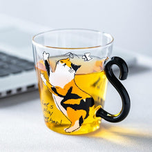 Load image into Gallery viewer, Cat Tail Handle Mug &amp; Stainless Spoon freeshipping - Tyche Ace
