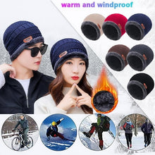 Load image into Gallery viewer, Couples Knitted Double Layers Wool Winter Hat Beanies &amp; Scarf Sets freeshipping - Tyche Ace
