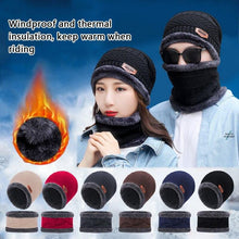 Load image into Gallery viewer, Couples Knitted Double Layers Wool Winter Hat Beanies &amp; Scarf Sets freeshipping - Tyche Ace
