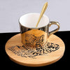 Creative Magical Animal Image Mirror Reflection Cup And Saucer freeshipping - Tyche Ace