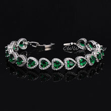 Load image into Gallery viewer, CWWZircons Luxurious AAA Zircon Elements Red Green Blue Austrian Crystal Bracelets Fashion Jewelry for Women Love Gift CB166 freeshipping - Tyche Ace
