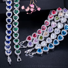 Load image into Gallery viewer, CWWZircons Luxurious AAA Zircon Elements Red Green Blue Austrian Crystal Bracelets Fashion Jewelry for Women Love Gift CB166 freeshipping - Tyche Ace
