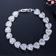 Load image into Gallery viewer, CWWZircons Luxurious AAA Zircon Elements Red Green Blue Austrian Crystal Bracelets Fashion Jewelry for Women Love Gift CB166 freeshipping - Tyche Ace
