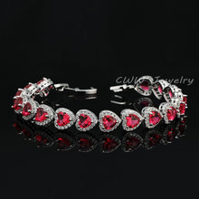 Load image into Gallery viewer, CWWZircons Luxurious AAA Zircon Elements Red Green Blue Austrian Crystal Bracelets Fashion Jewelry for Women Love Gift CB166 freeshipping - Tyche Ace
