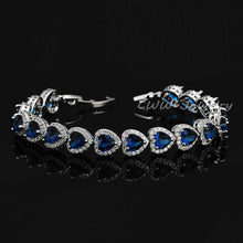 Load image into Gallery viewer, CWWZircons Luxurious AAA Zircon Elements Red Green Blue Austrian Crystal Bracelets Fashion Jewelry for Women Love Gift CB166 freeshipping - Tyche Ace
