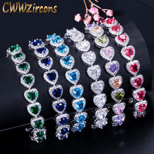 Load image into Gallery viewer, CWWZircons Luxurious AAA Zircon Elements Red Green Blue Austrian Crystal Bracelets Fashion Jewelry for Women Love Gift CB166 freeshipping - Tyche Ace
