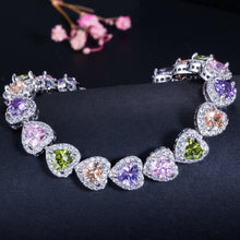 Load image into Gallery viewer, CWWZircons Luxurious AAA Zircon Elements Red Green Blue Austrian Crystal Bracelets Fashion Jewelry for Women Love Gift CB166 freeshipping - Tyche Ace
