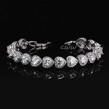 Load image into Gallery viewer, CWWZircons Luxurious AAA Zircon Elements Red Green Blue Austrian Crystal Bracelets Fashion Jewelry for Women Love Gift CB166 freeshipping - Tyche Ace
