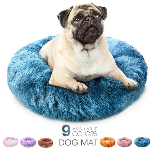 Dog Cat Super Soft Round Velvet Washable Long Plush  Best Pet Dog Bed freeshipping - Tyche Ace