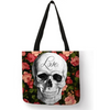 Eco Linen Crane Skull Tattoo Art Tote Shopping/Storage Bag freeshipping - Tyche Ace
